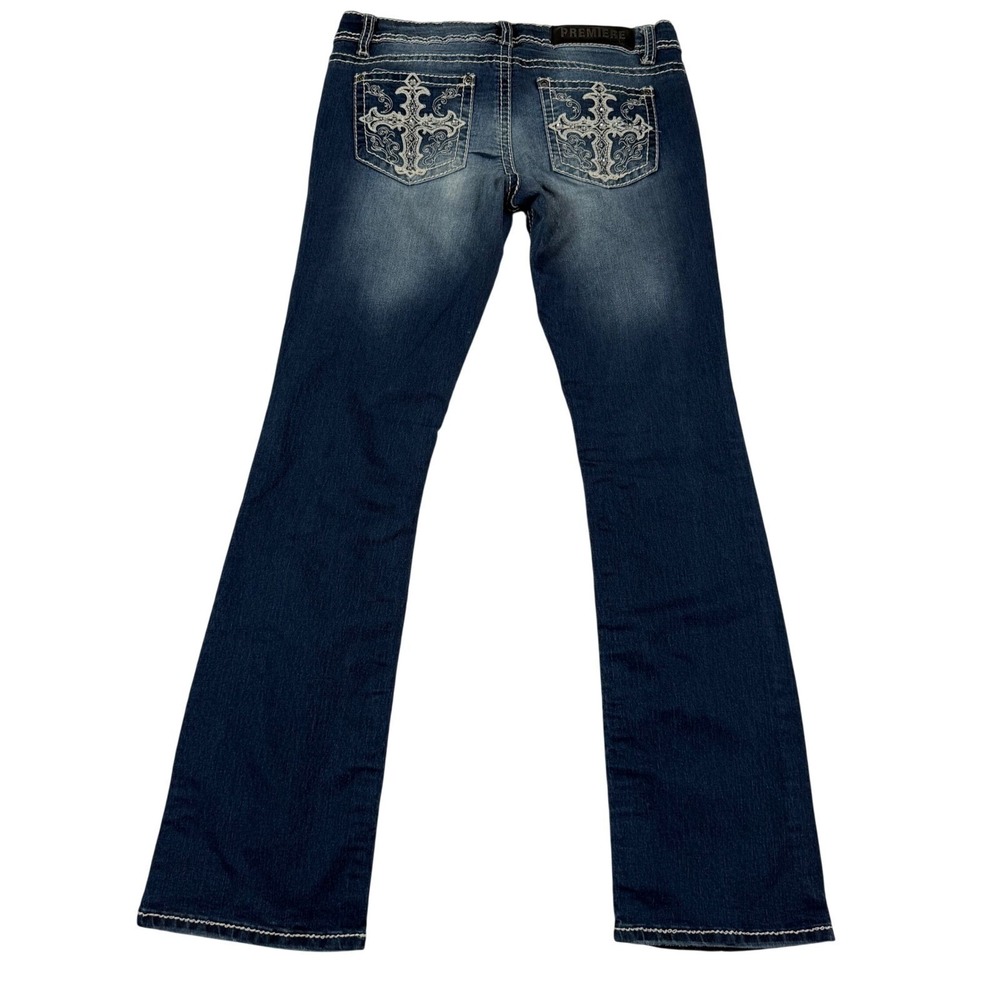 Vintage Y2K Rue21 Premiere Slim Bootcut Jeans Low Rise Rhinestone 5/6R Rodeo